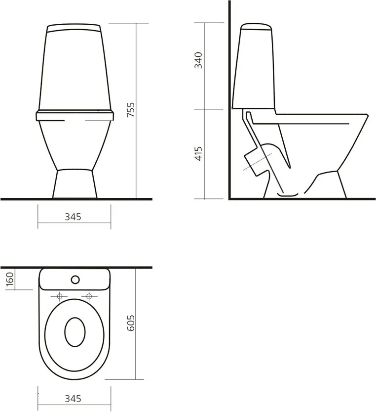 ЛАДА СТАНДАРТ Унитаз-компакт Белый (WC.CC/Lada/1-P/WHT.G/S1)