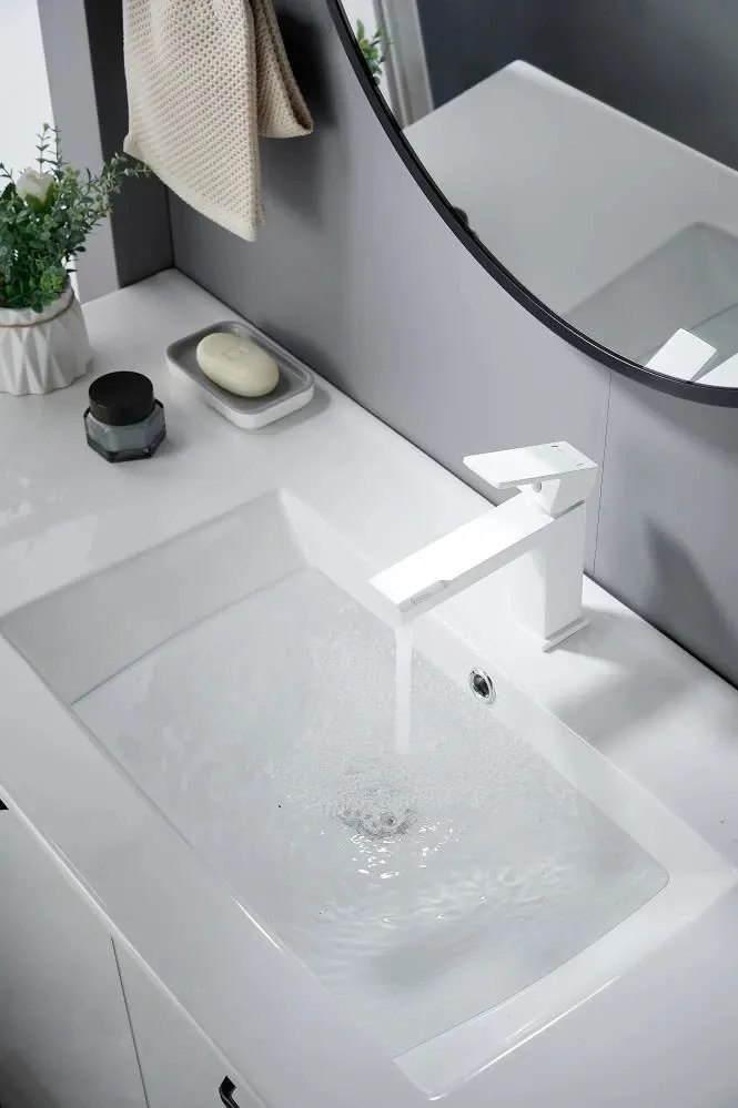 Cмеситель для раковины Knotlor KN-20/WY, белый