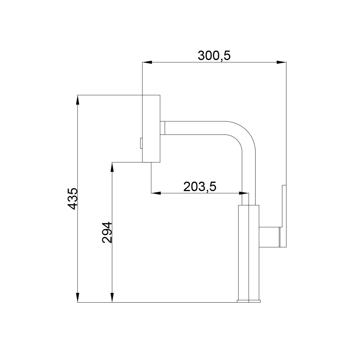 Смеситель для кухни с мультифункциональным изливом Haiba HB73824-7, черный