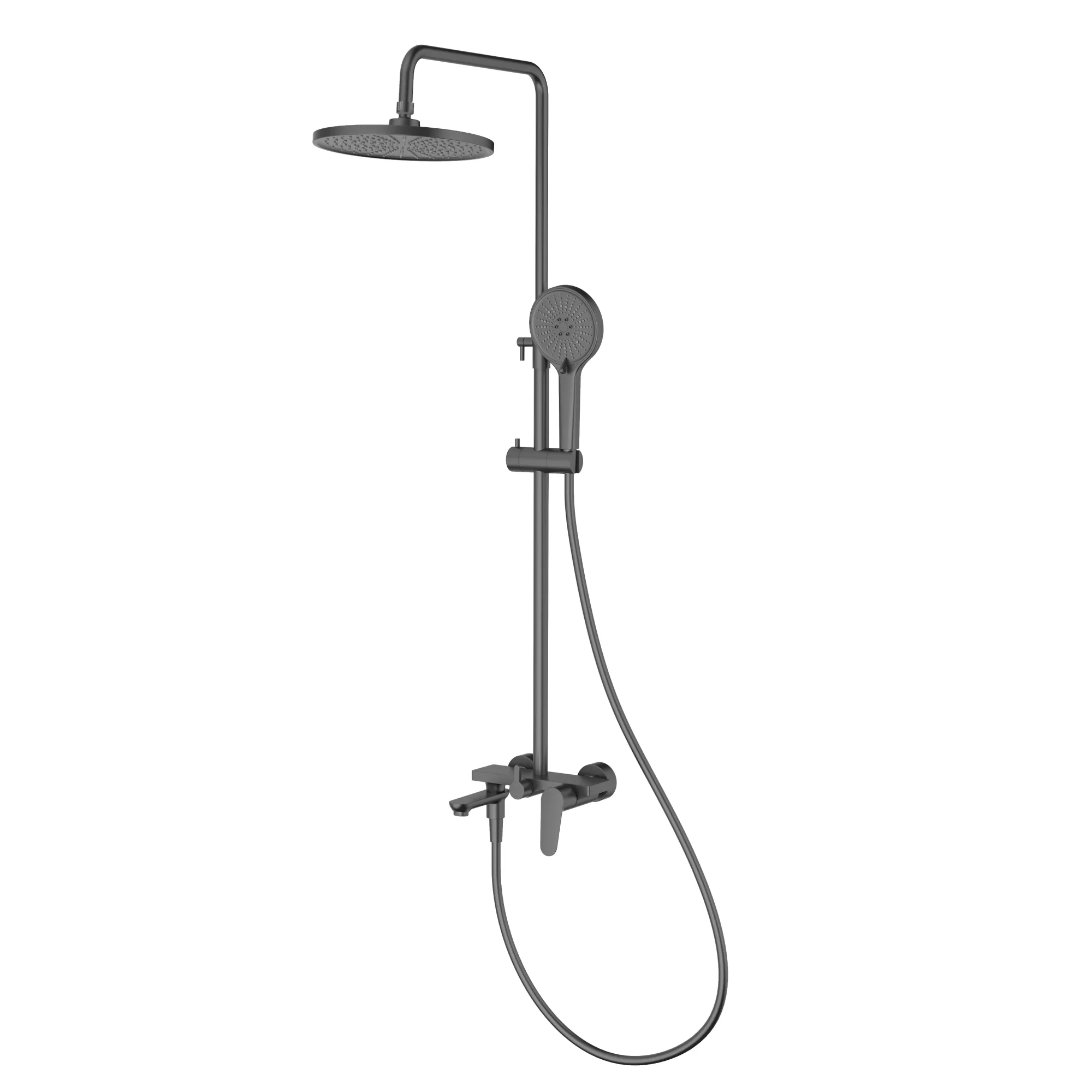 Душевая система Raglo для ванны и душа излив поворотный 15 см, графит (R31.24.09)