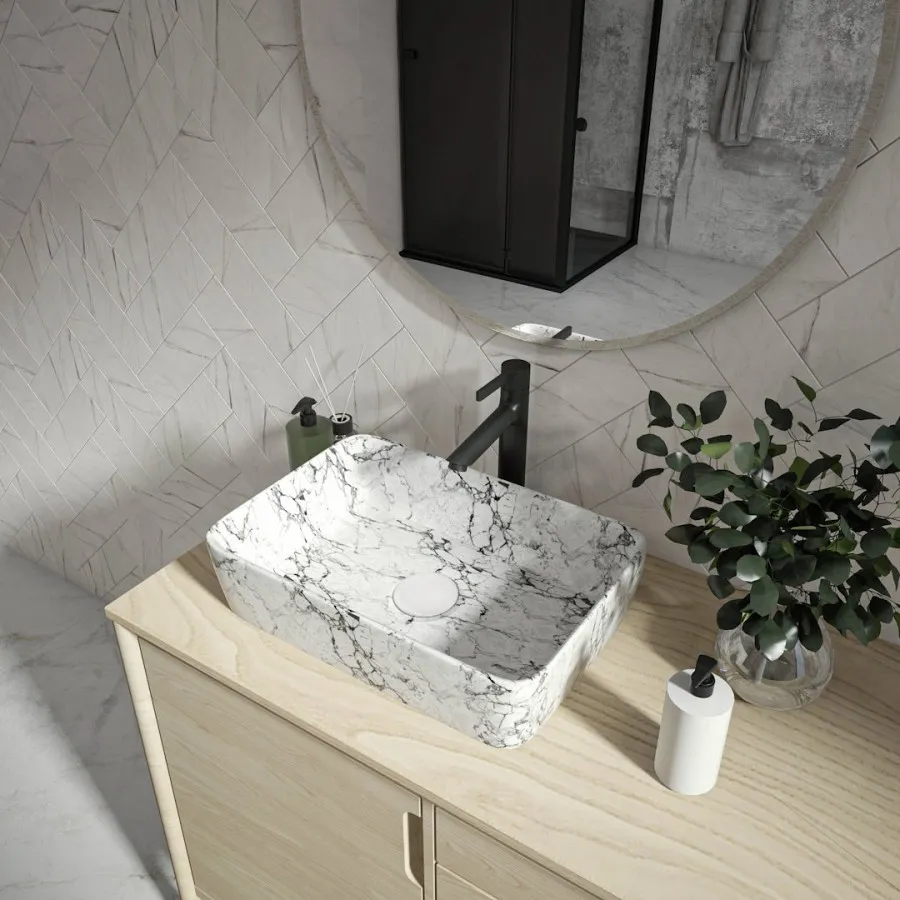 Раковина чаша Maretti UM13NS03-740MR, белый мрамор