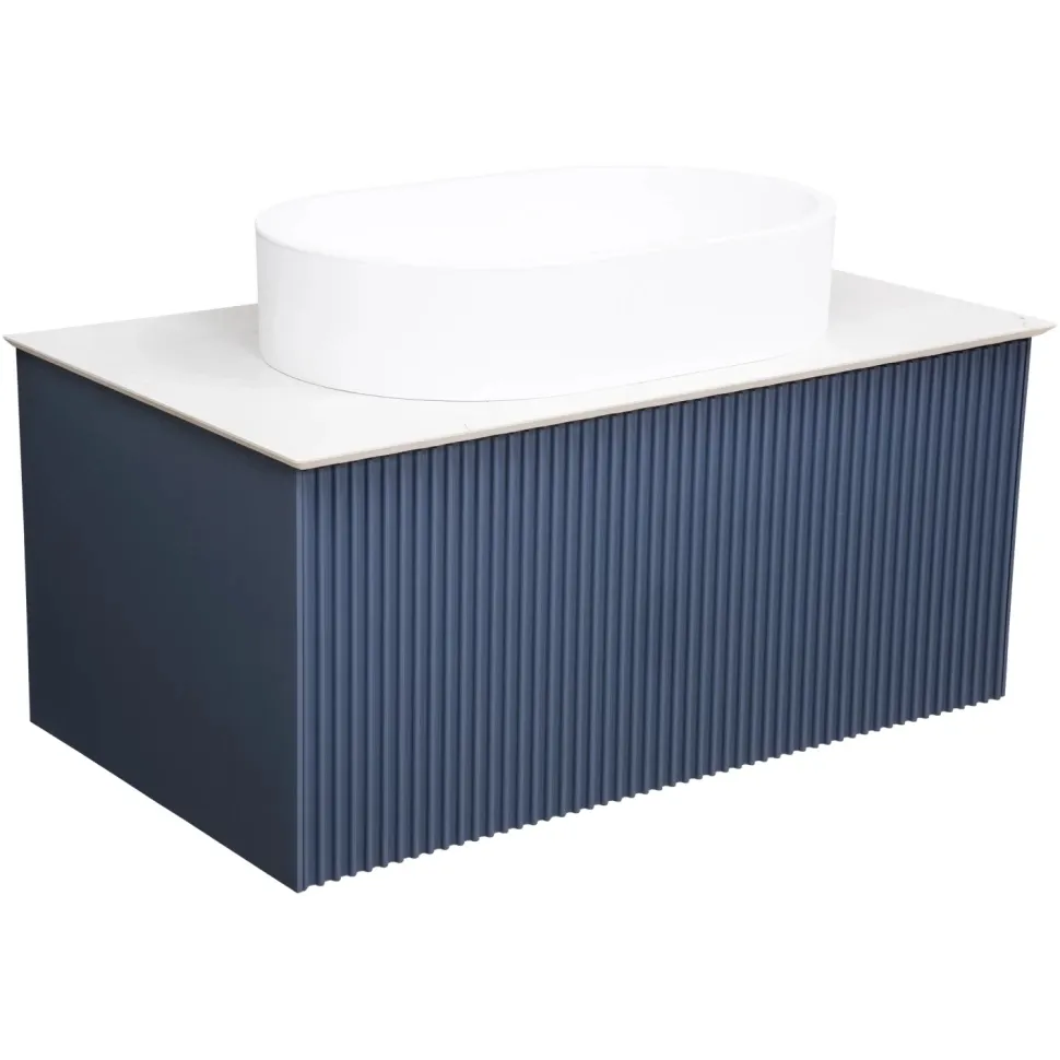 Тумба под раковину подвесная La Fenice Terra FNC-01-TER-BG-80, синяя