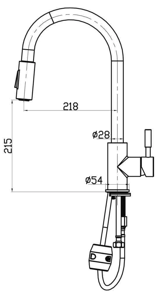 Смеситель для кухни BelBagno Nova, сатин (BB-LAM31A-IN)