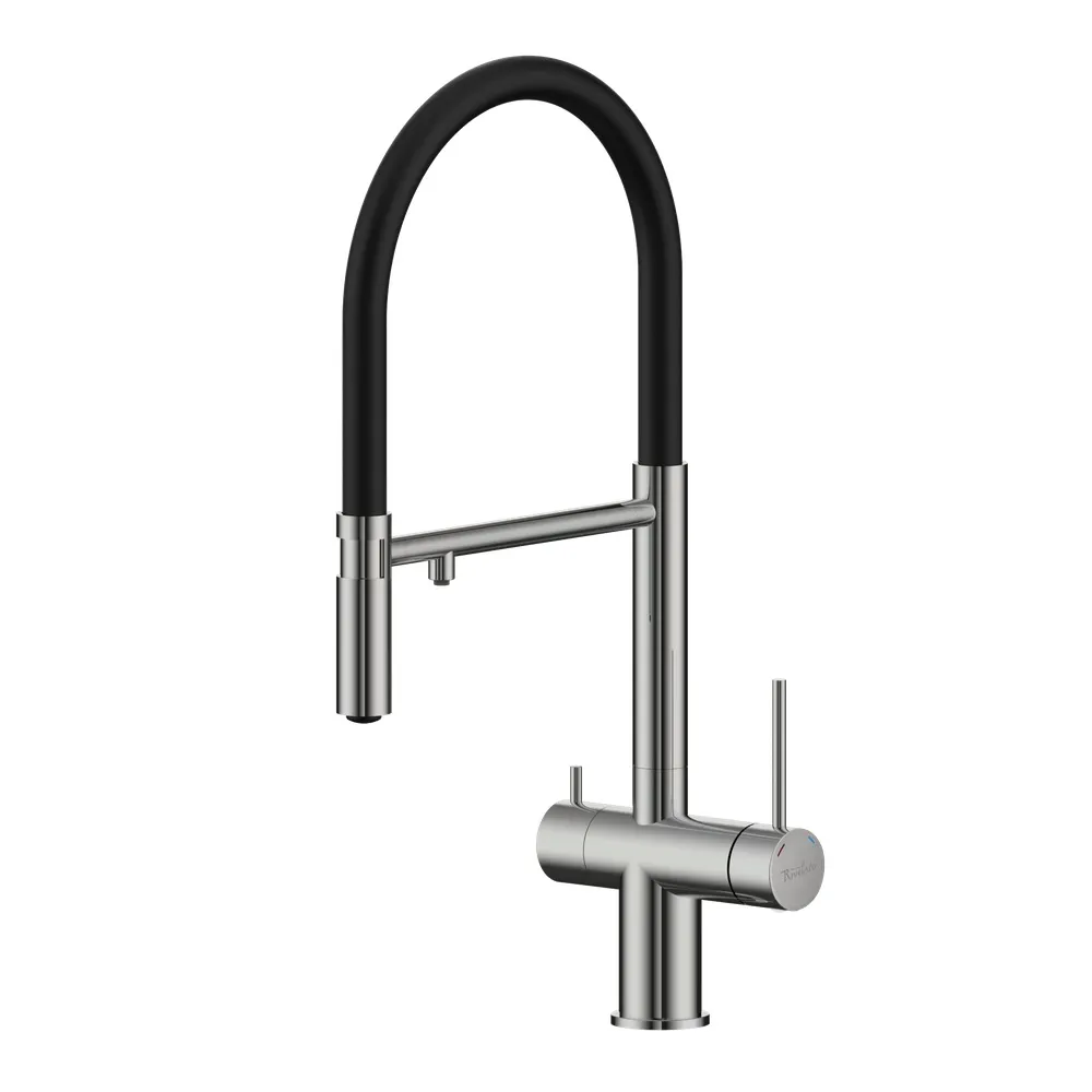 Смеситель для кухни с подключением фильтра Rivelato Adria 1523517, нержавеющая сталь