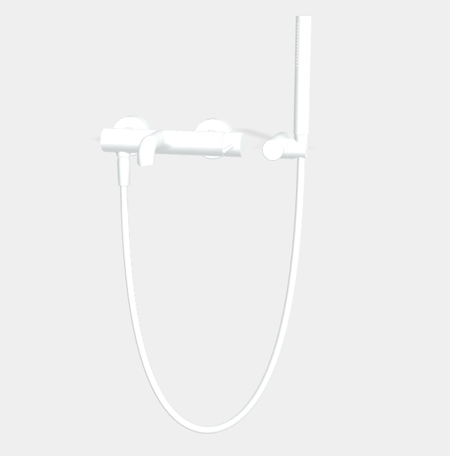 Смеситель для ванны и душа Fima Carlo Frattini Spillo Up, белый матовый (F3034NBS)