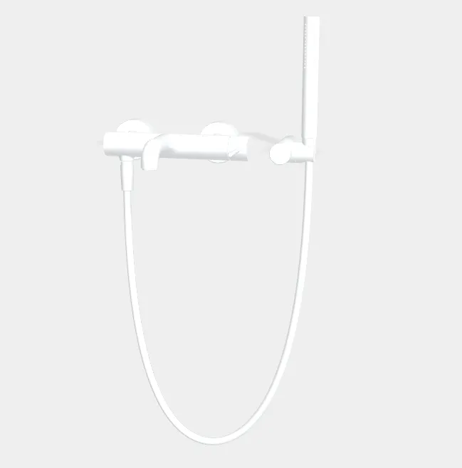 Смеситель для ванны и душа Fima Carlo Frattini Spillo Up, белый матовый (F3034NBS)