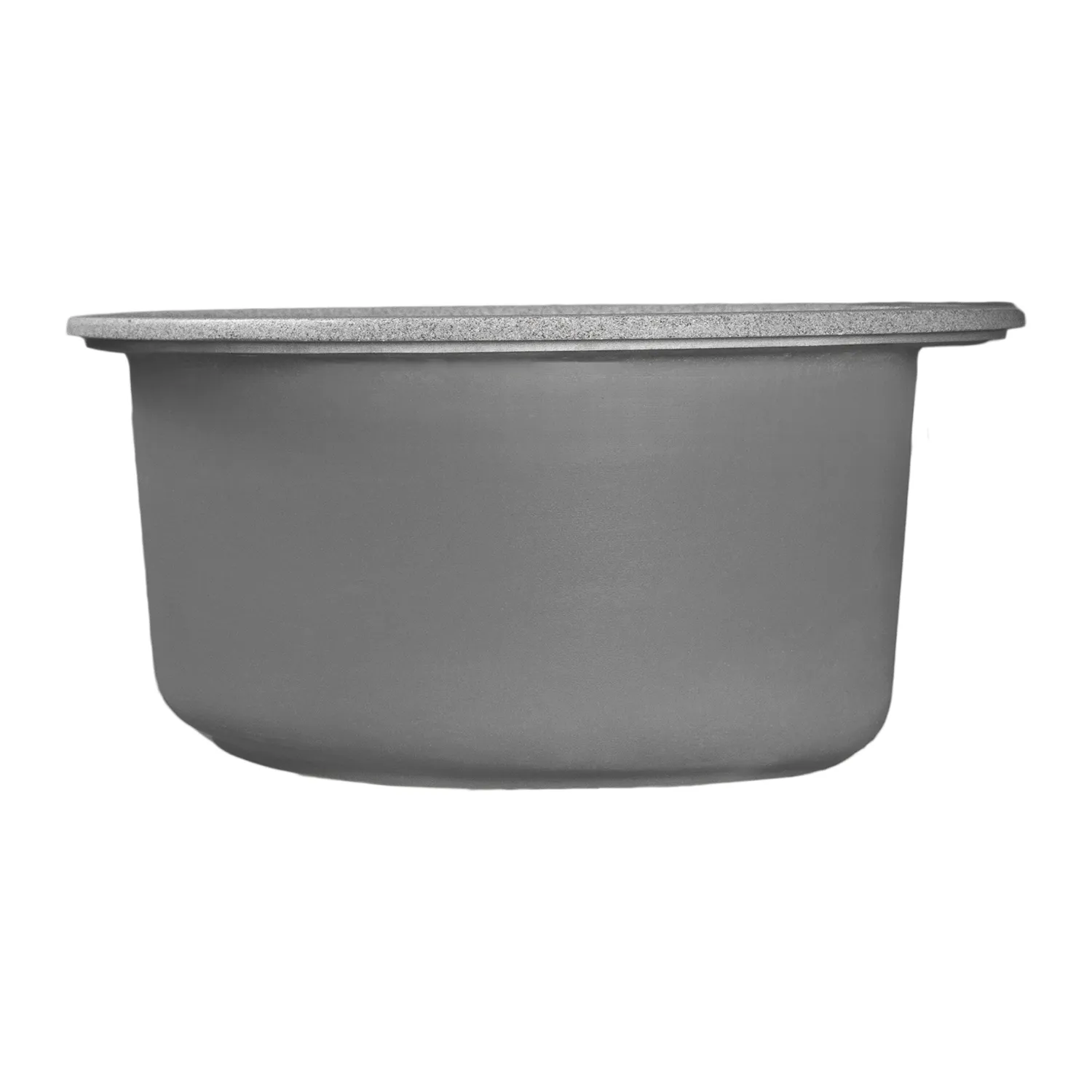 Мойкa MIXLINE МЛ-ГМС101 (ML-GMS101) СТАНДАРТ круглая, темно-серый (309), 480 мм (глуб. чаши 190) (558083)