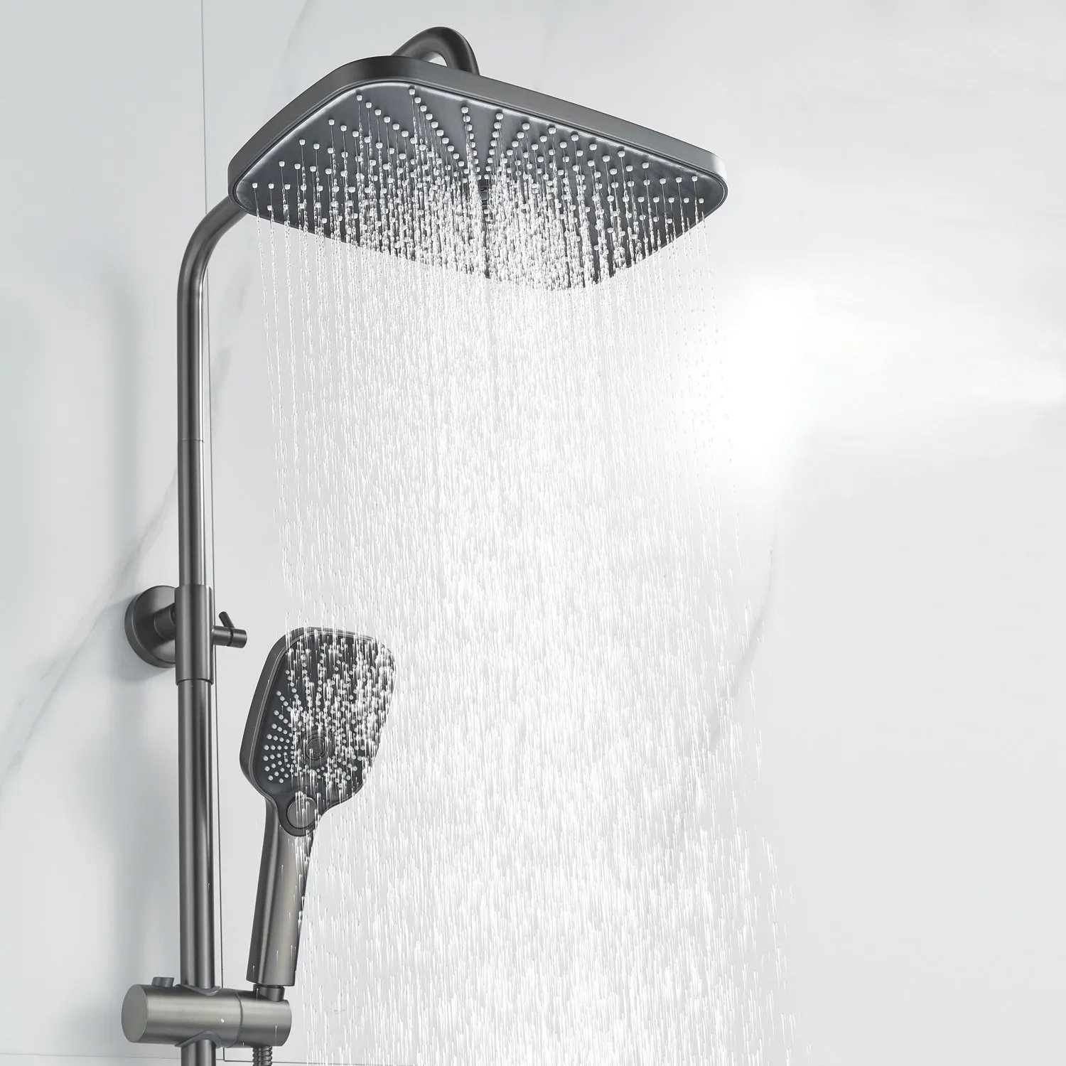 Душевая система Raffine F3685T, оружейная сталь