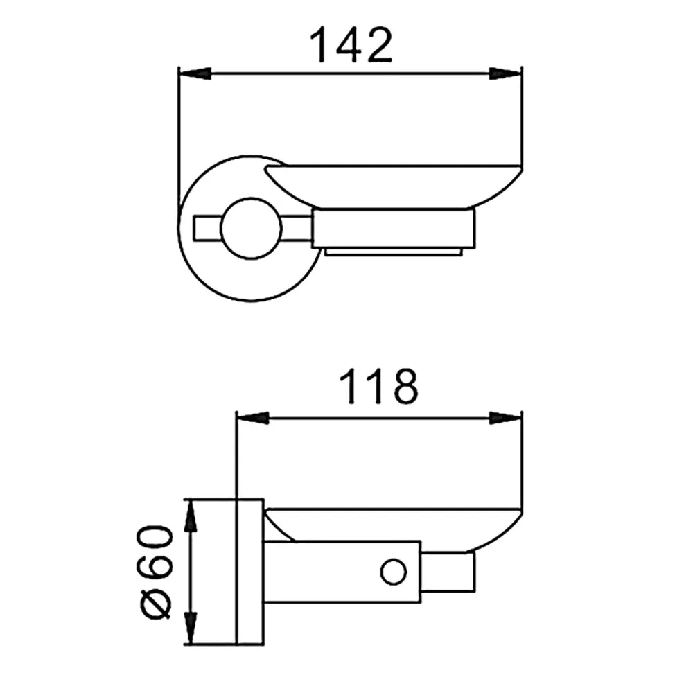 Мыльница FRAP F30202, черный
