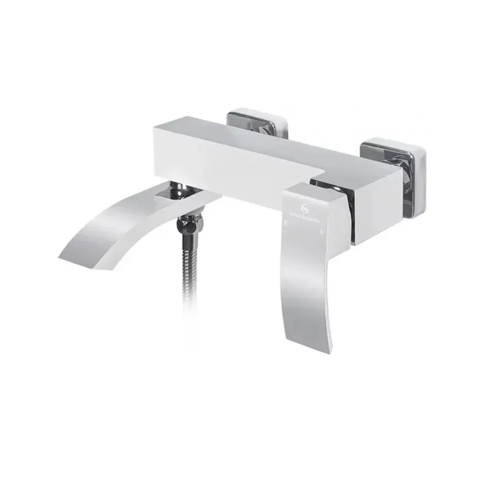 Набор для ванны 3 в 1 Grocenberg GB1007WC, белый/хром