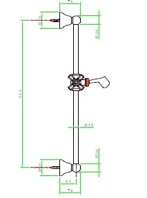 Штанга для душа Nicolazzi Doccia, 545, хром (8072 CR 01)