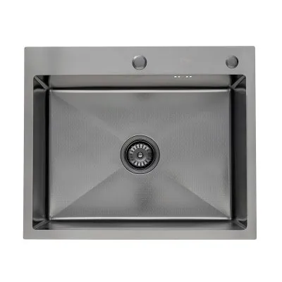 Кухонная мойка FRAP FS6050-9, оружейная сталь