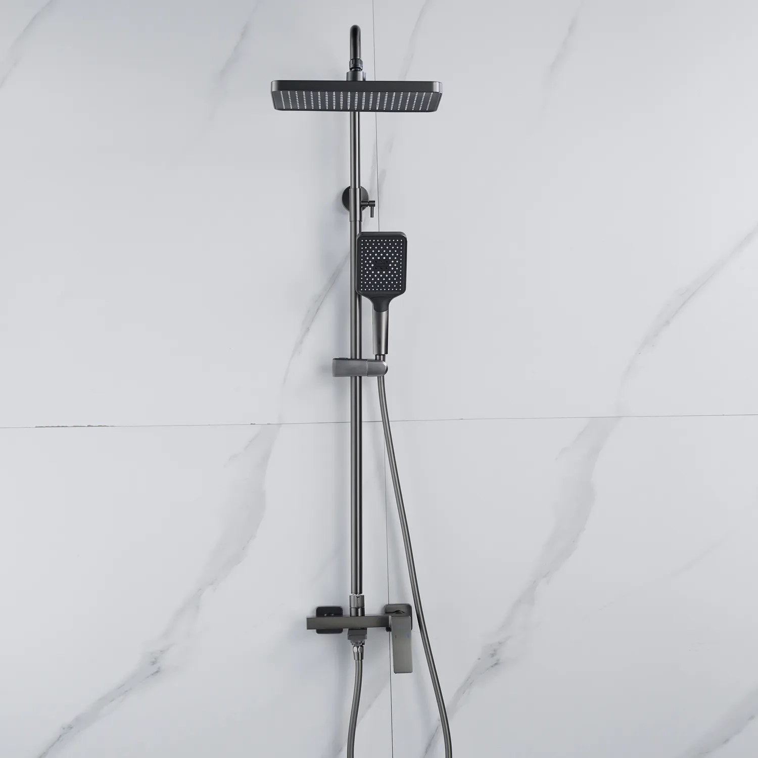 Душевая система Shevanik S4436T, оружейная сталь