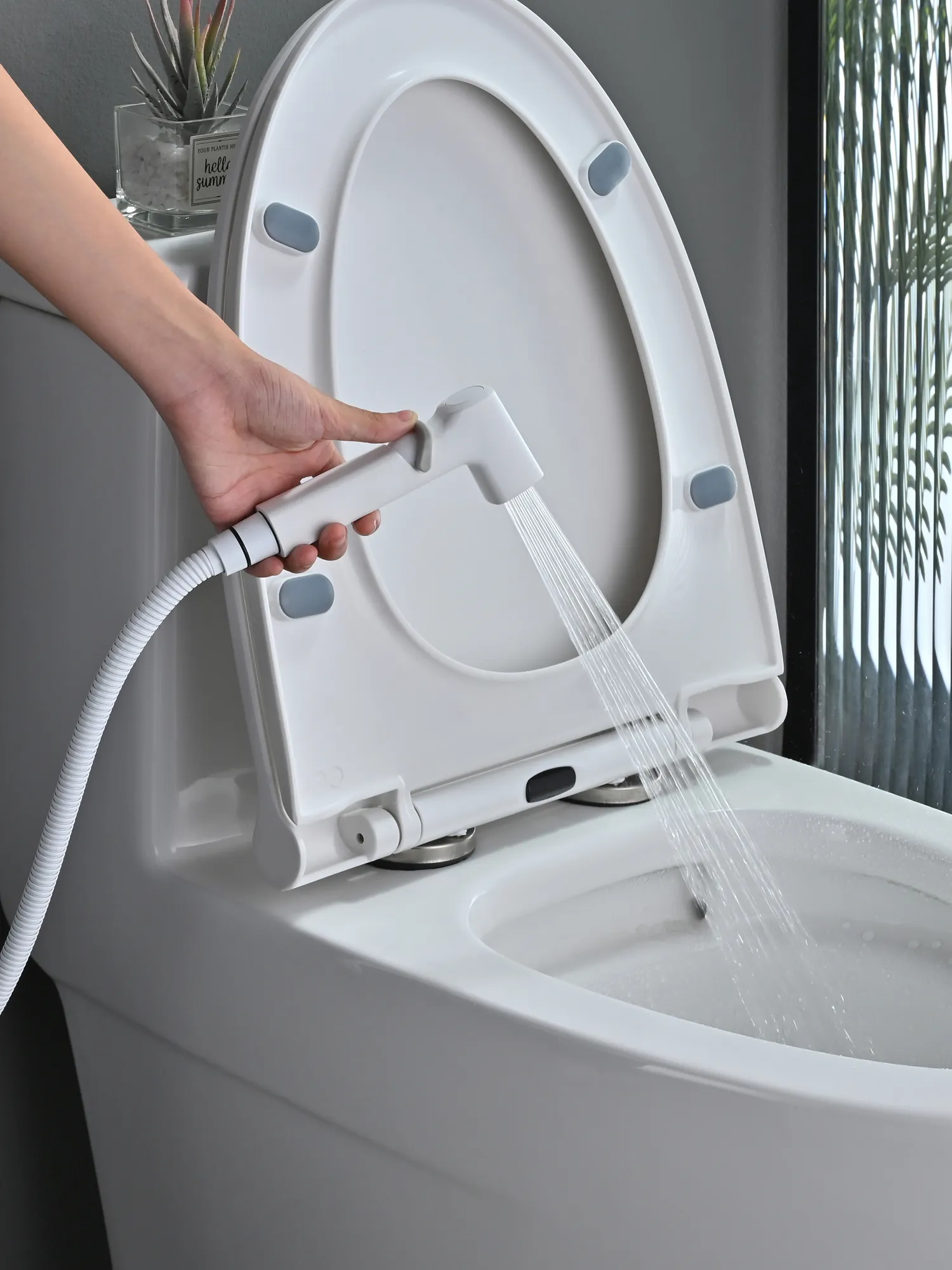 Гигиенический душ со смесителем Rose R245C, белый