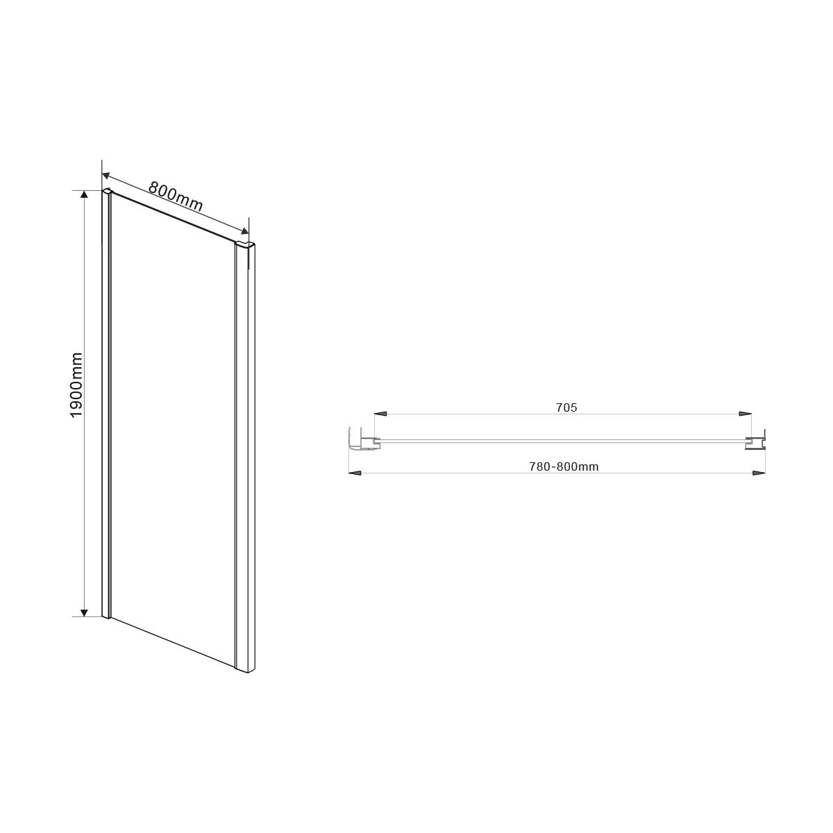 Душевой уголок Vincea Intra (VSR-1I708080CH) 700/800х800 мм, хром, стекло шиншилла