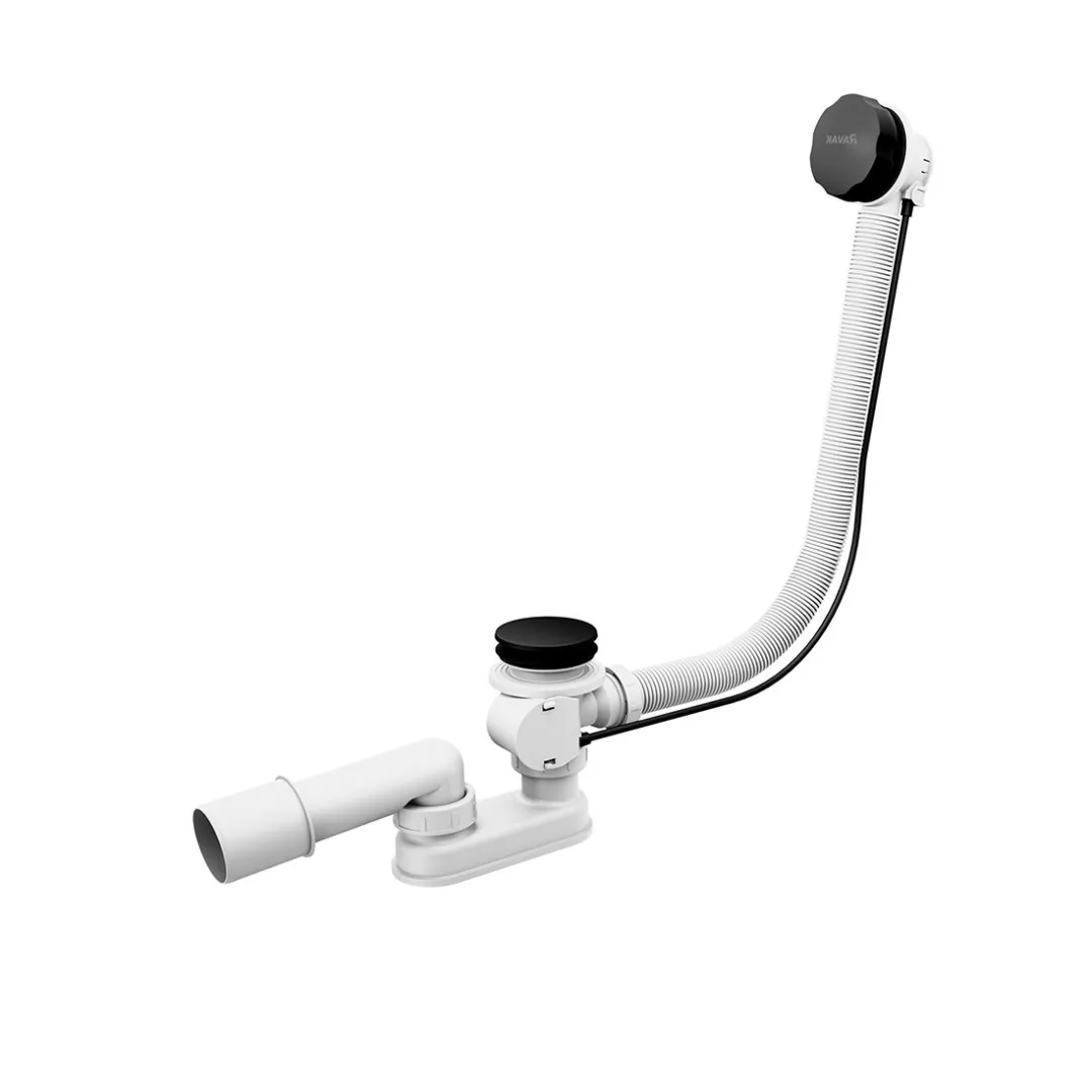 Слив-перелив для ванны Ravak 57 см, черный матовый, полуавтомат,