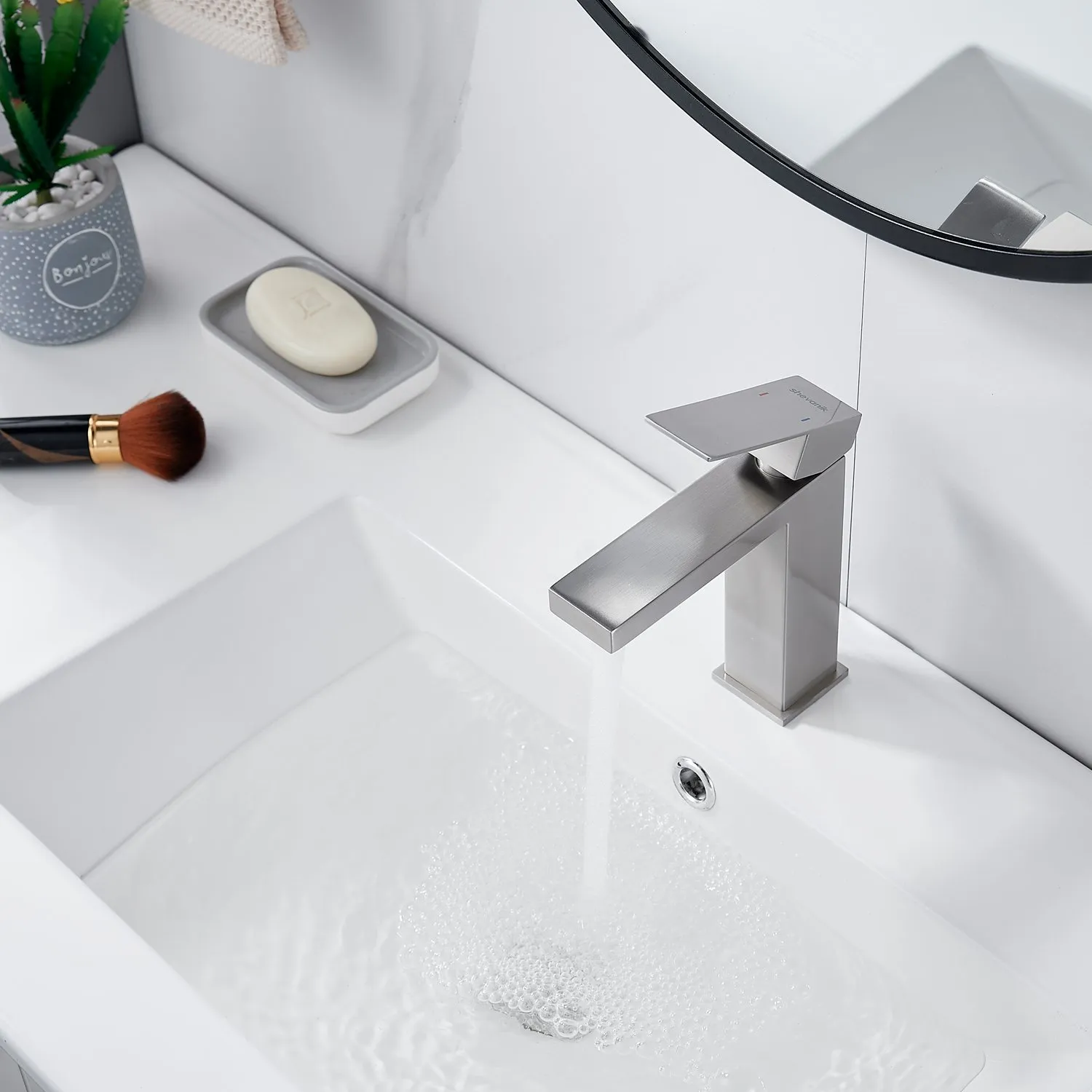 Смеситель для раковины Shevanik S7001L, сатин