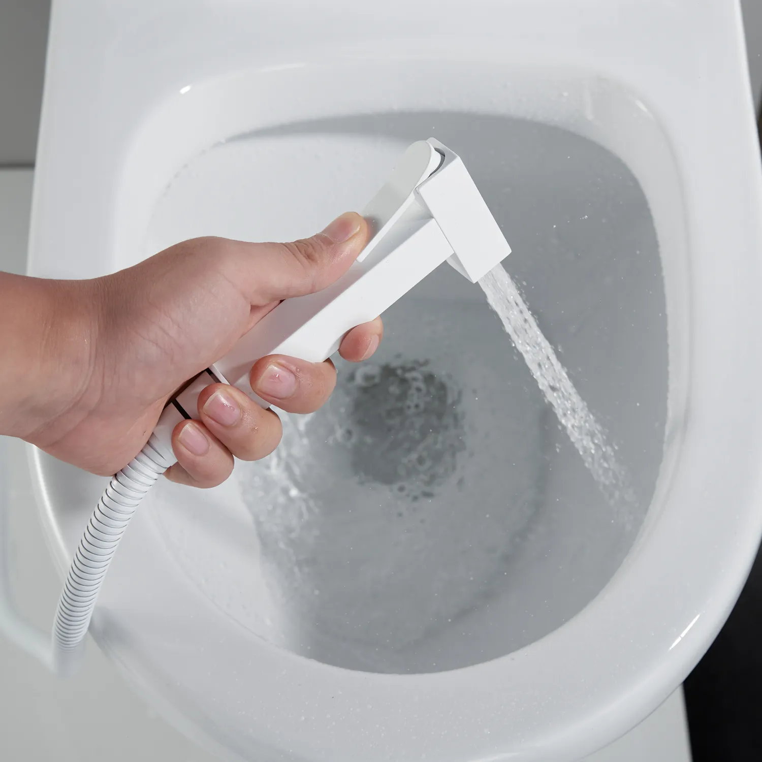 Гигиенический душ с термостатом Rose R965C, белый