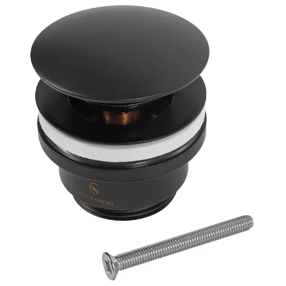 Донный клапан для раковины Grocenberg GB106BL, черный