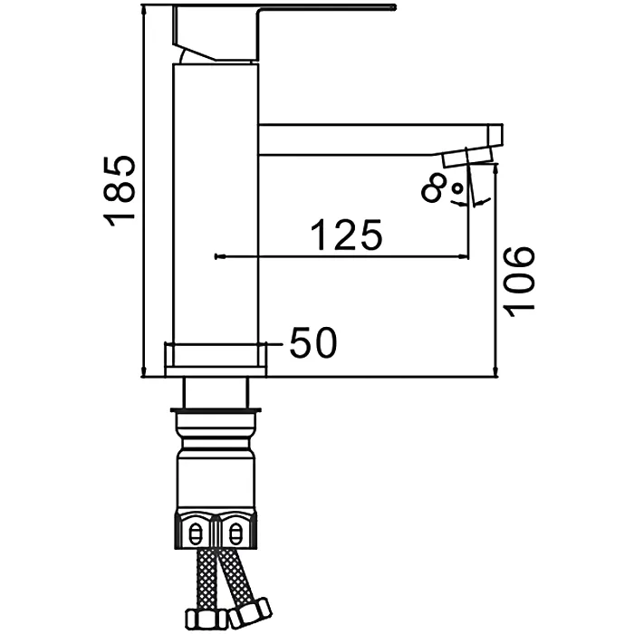 Смеситель для раковины Frap F10802-6, черный