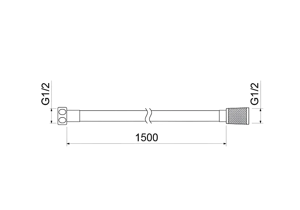 AQ2105CR шланг для душа 150 см нержавейка