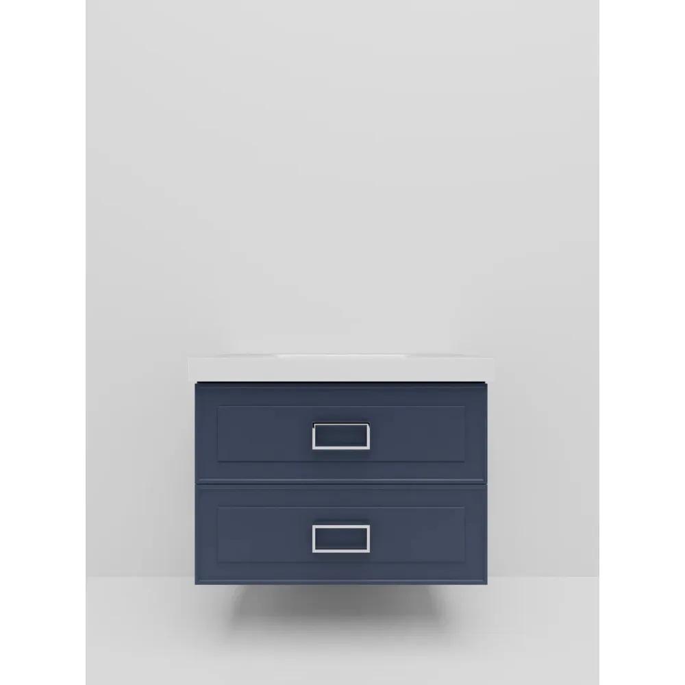 Тумба под раковину подвесная La Fenice Cubo TWIN FNC-01-CUB-BG-80-2, синяя