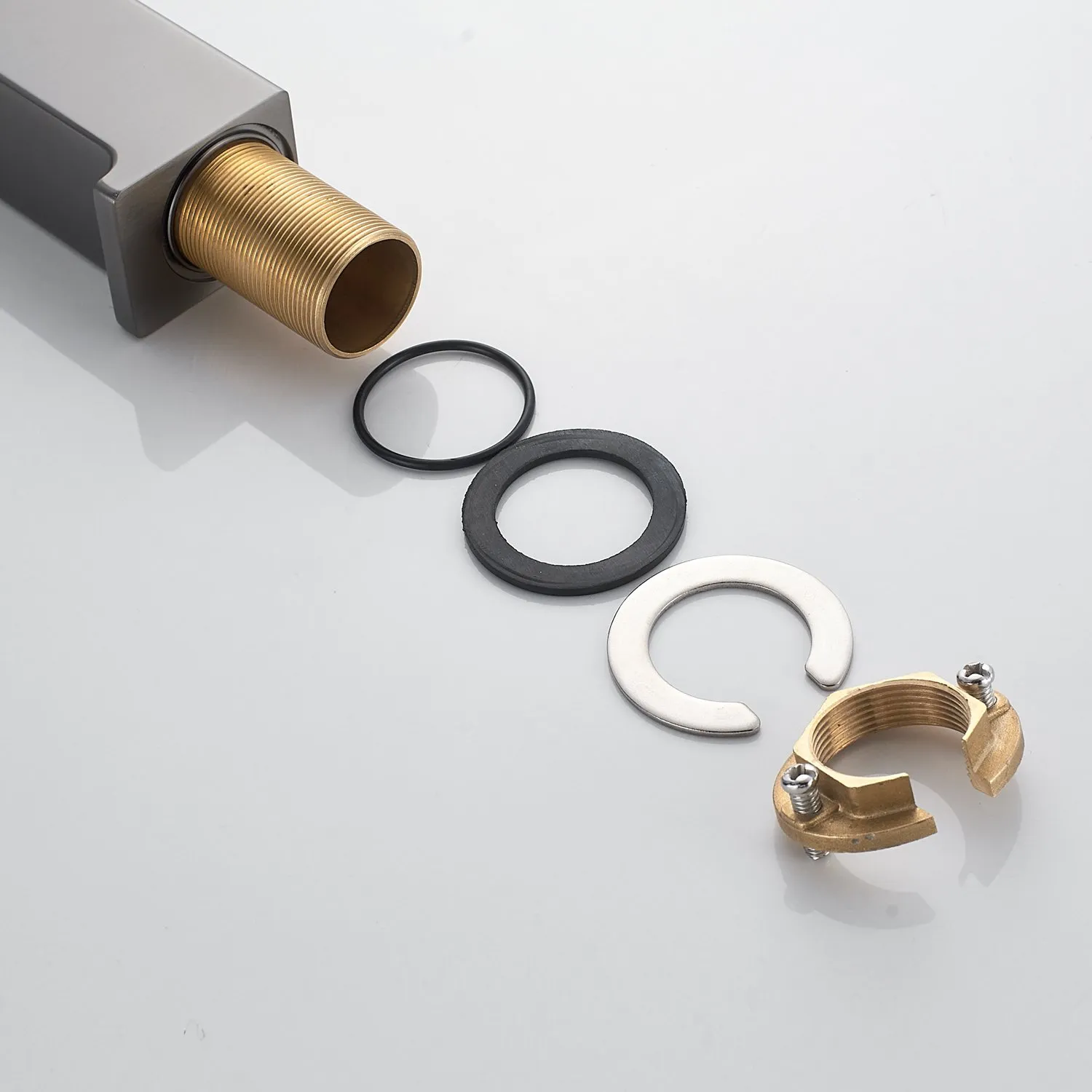 Смеситель для раковины высокий Rose R18T R1811T-1, оружейная сталь