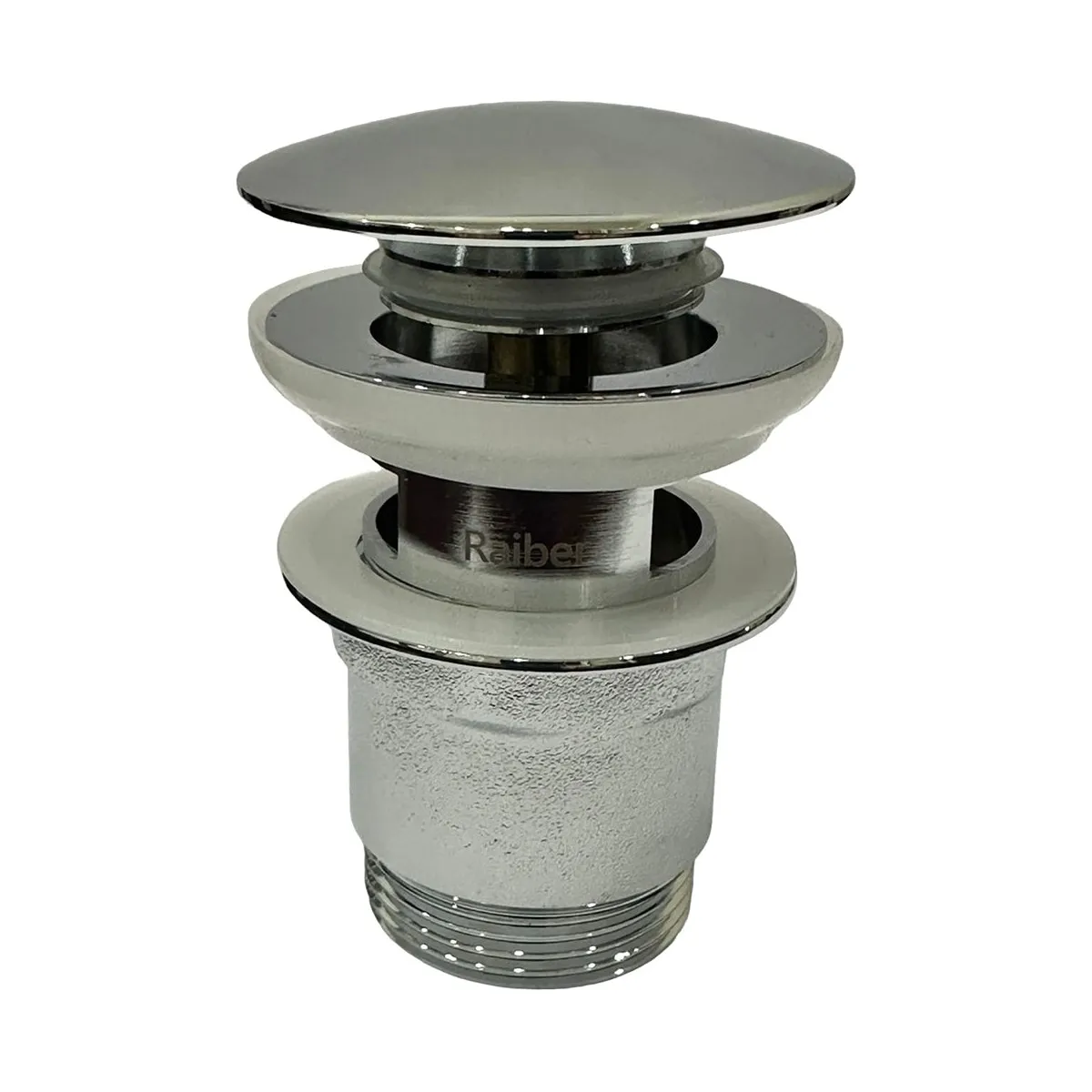 Донный клапан с переливом для раковины Raiber RP-50, хром
