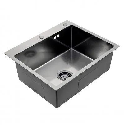 Кухонная мойка FRAP FS6050-9, оружейная сталь
