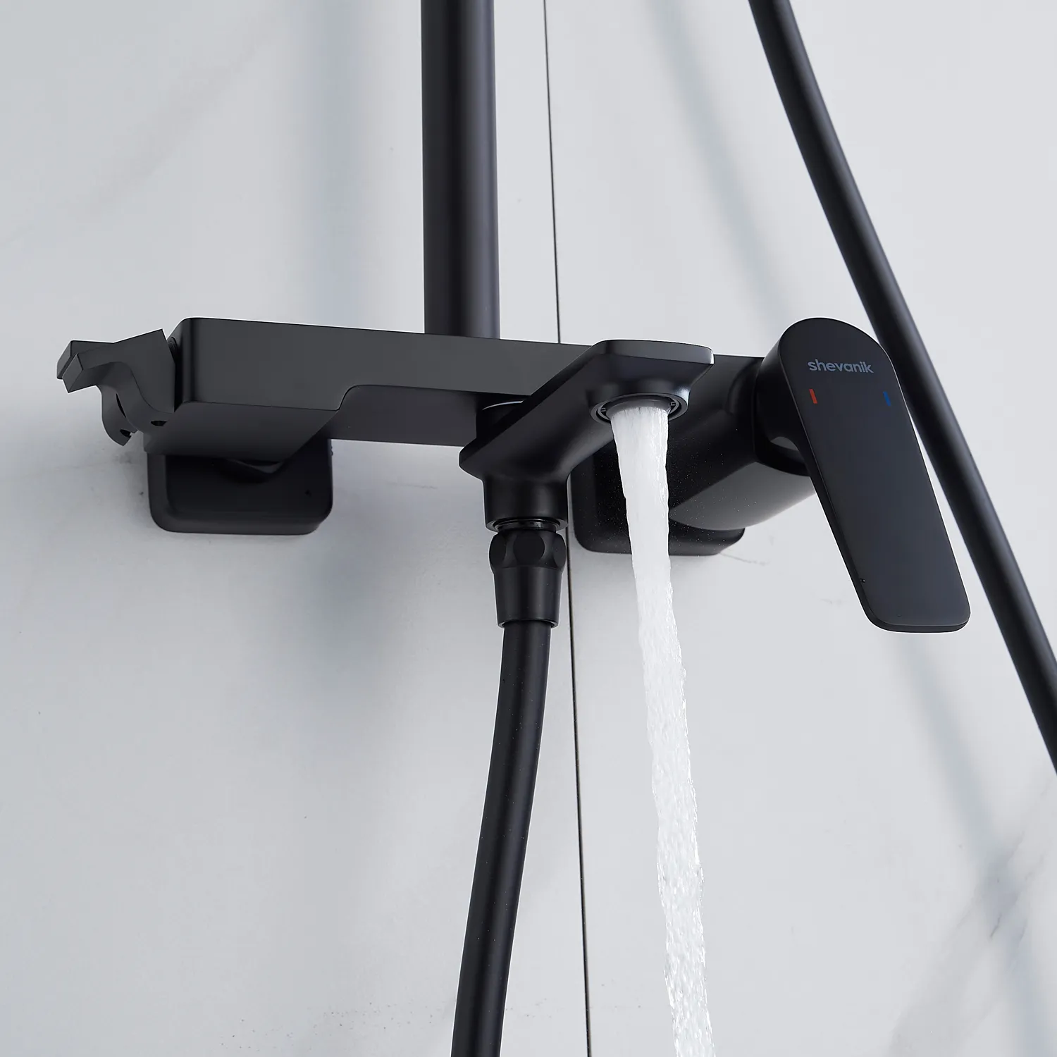 Душевая система Shevanik S4226H, черный