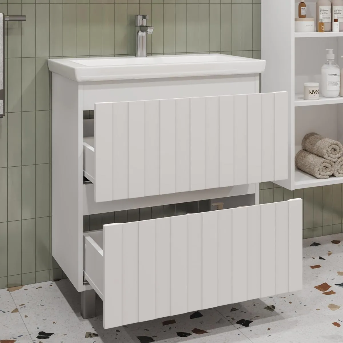 Тумба с раковиной напольная VIGO Finlay tn.FIN.COM.70.2Y, 70 см