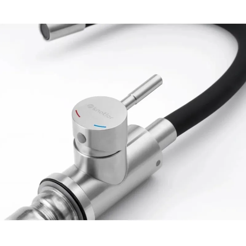 Смеситель для кухни с гибким изливом Knotlor SS-02, сатин