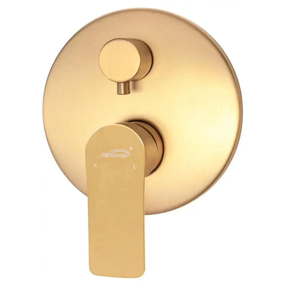 Душевая система встраиваемая (без излива) Hansberge H6090MG, матовое золото