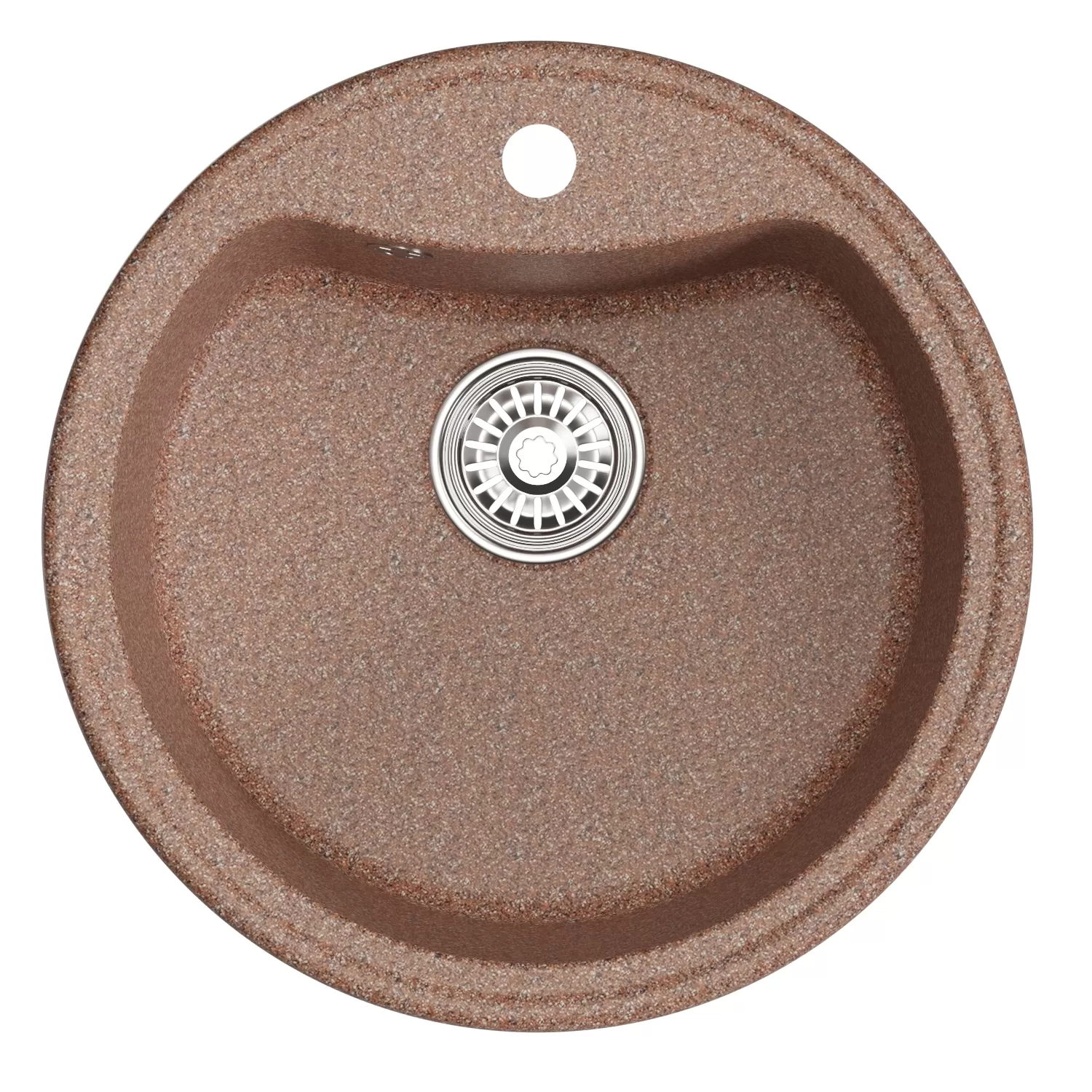Мойкa MIXLINE ML-GM09 круглая  терракотовая (307) 510 мм (глуб. чаши 190) NEW (551794)