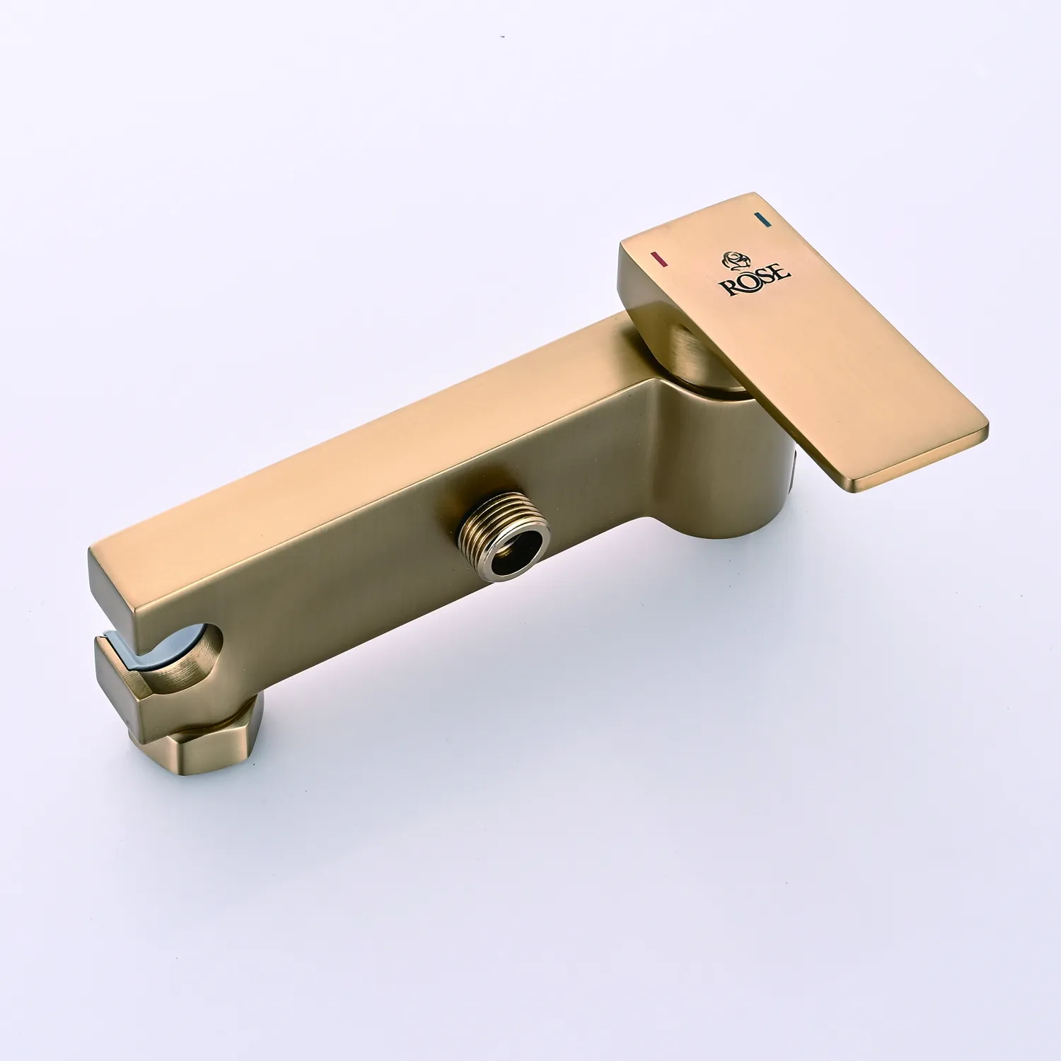 Гигиенический душ со смесителем Rose R1805G-1, золотой сатин