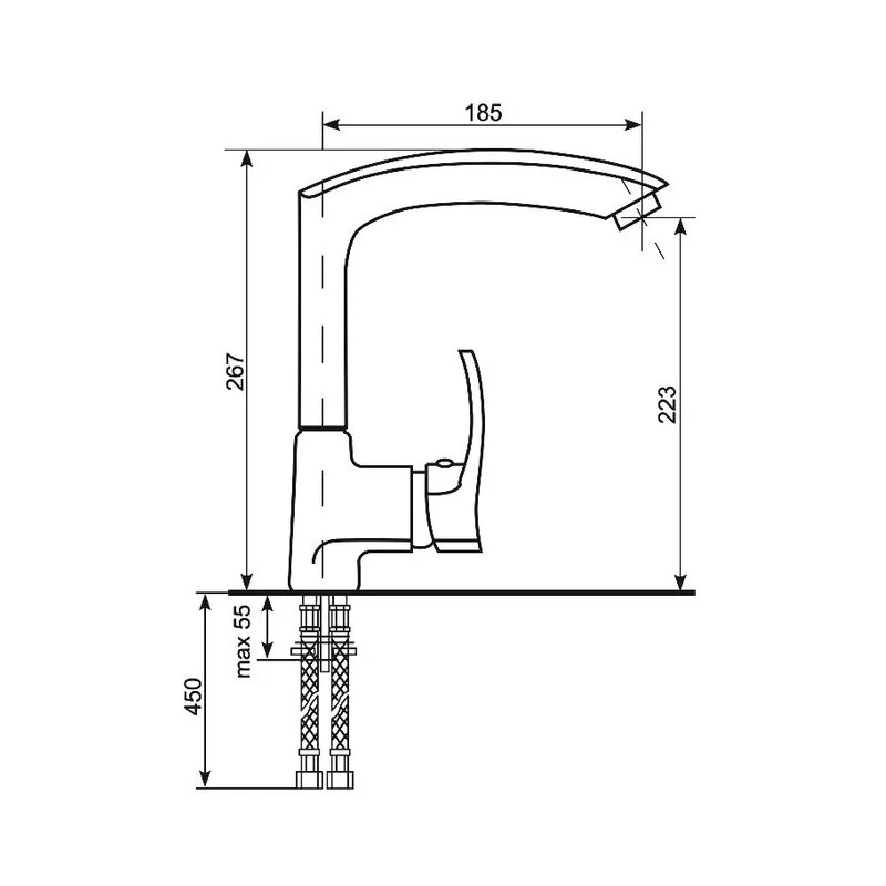 Смеситель для кухни Ulgran U-005-341, ультра-белый