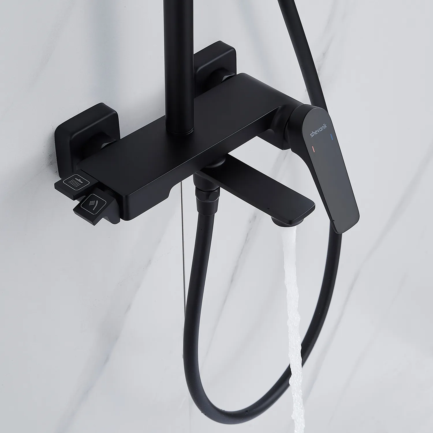 Душевая система Shevanik S4226H, черный