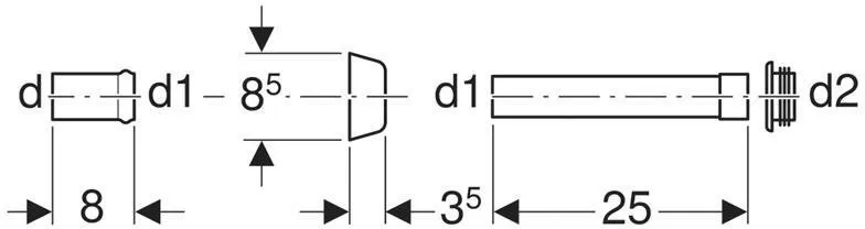 Переходник 45х55 для колена смыва бачков Geberit 118.026.11.1