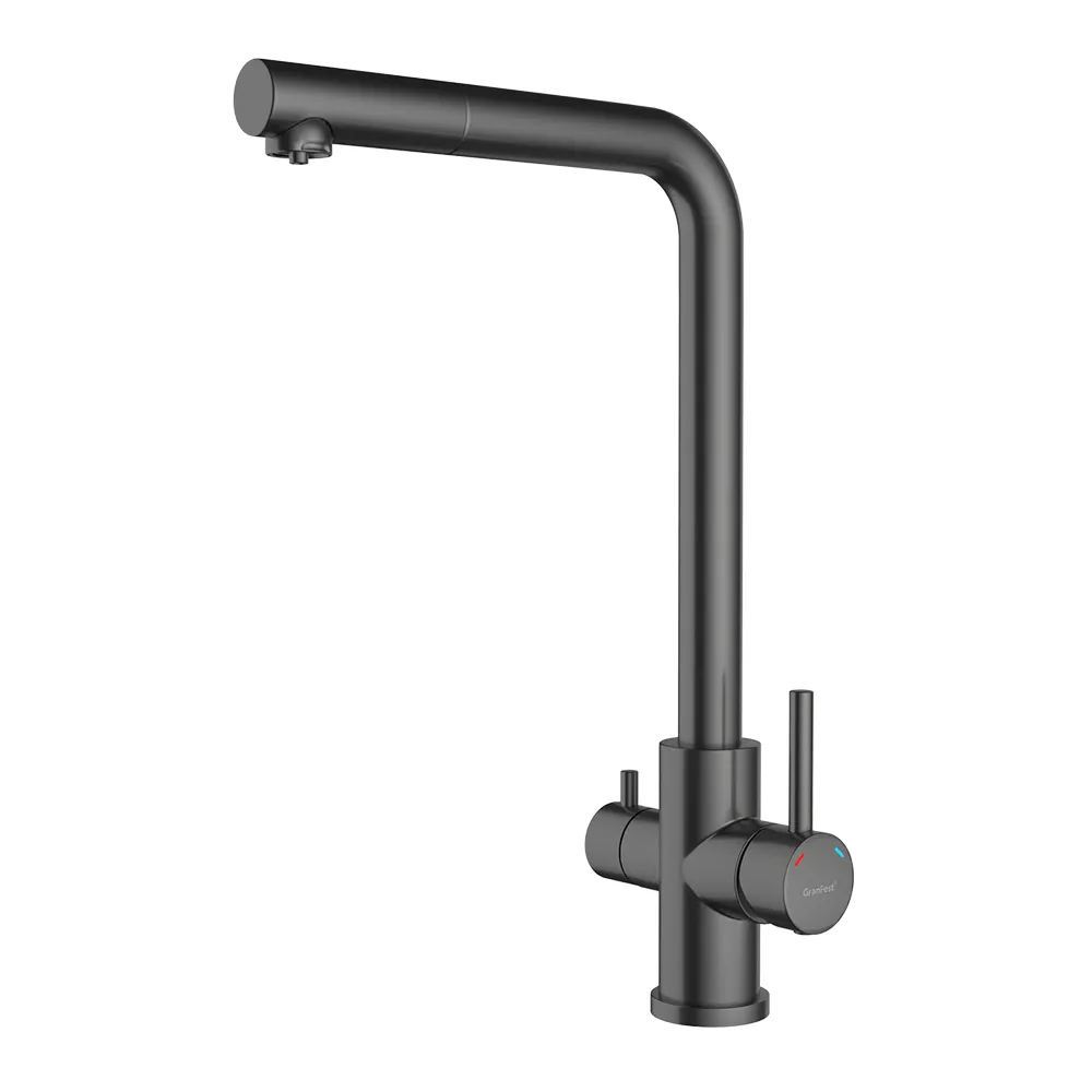 Смеситель для кухни с подключением фильтра GranFest Z-5421, графит