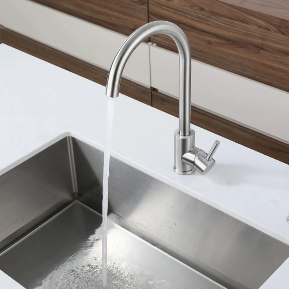 Смеситель для кухни GranFest Z-5410, нержавейка