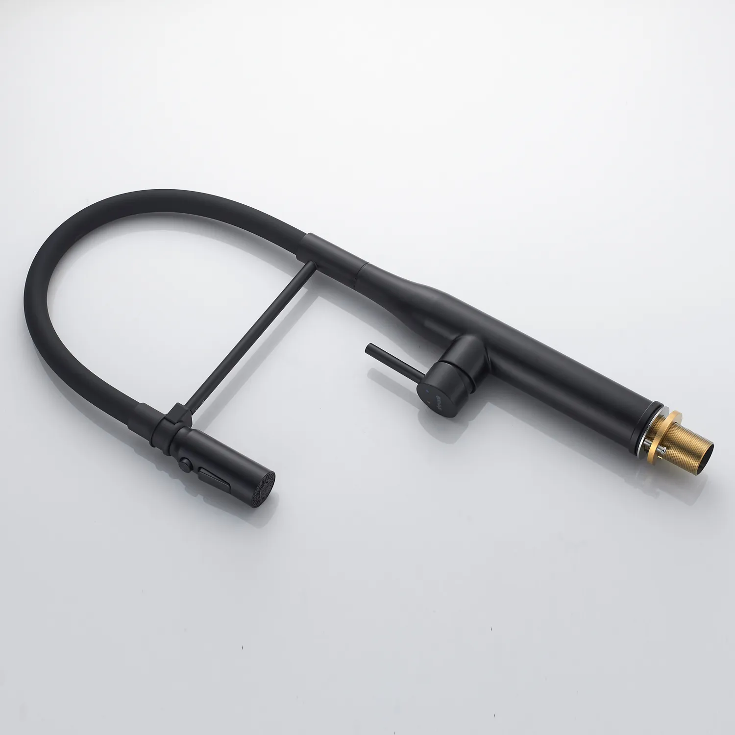 Смеситель для кухни с гибким изливом и режимом "душ" Shevanik S123H-3, черный