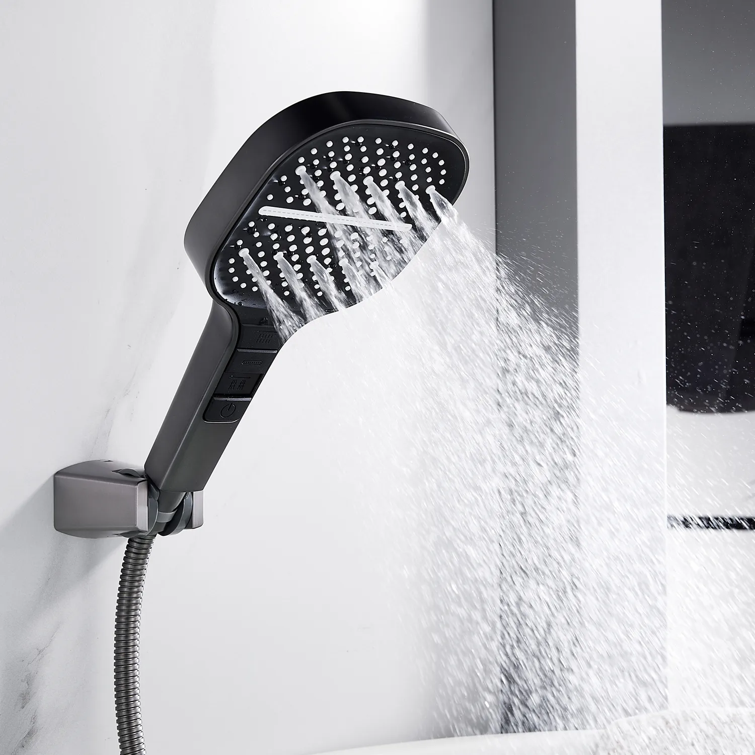 Смеситель для ванны Rose R1002T, оружейная сталь