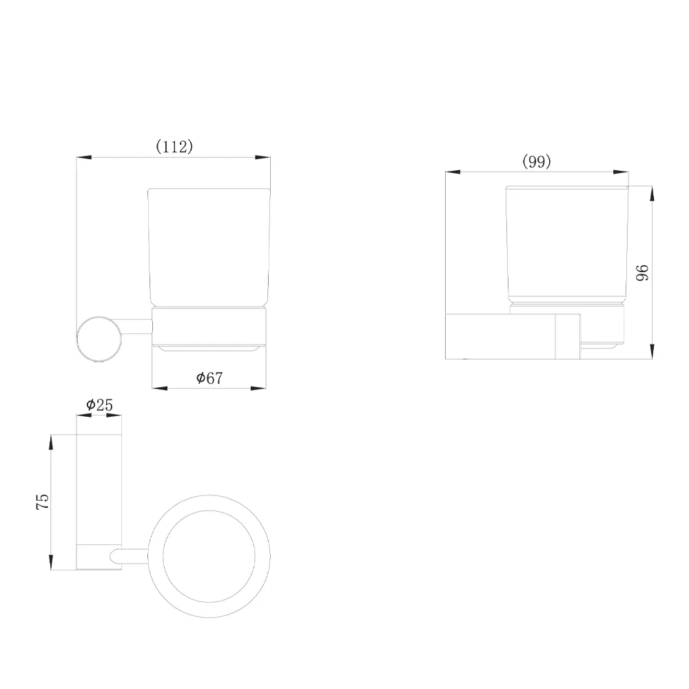 Стакан для ванной Raiber RPB-80007, черный