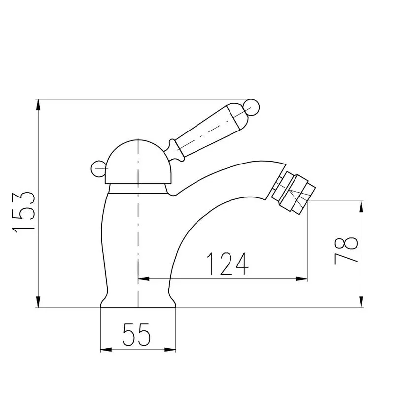 Смеситель для биде Rav Slezak LABE L545.5SM, бронза