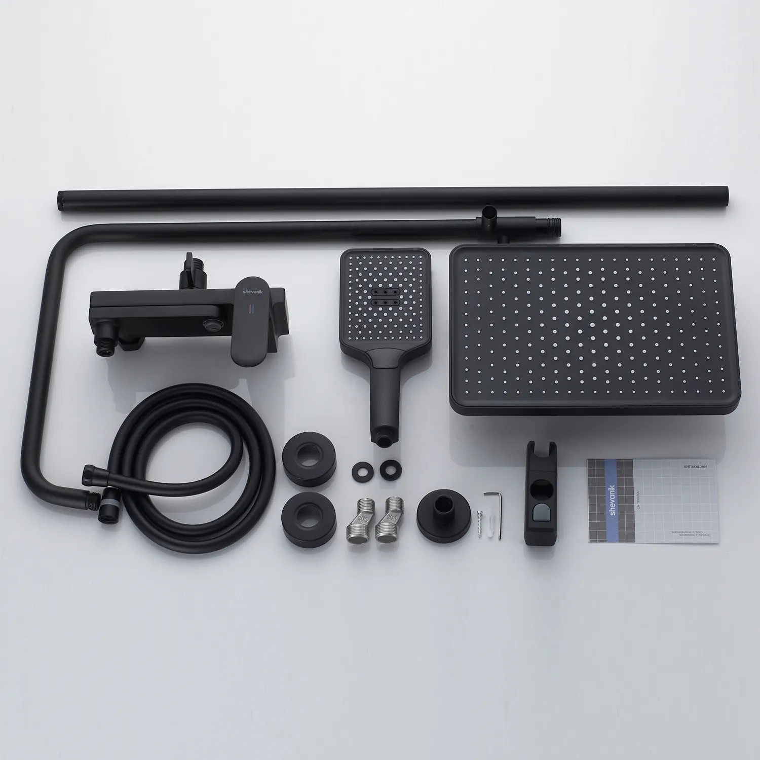 Душевая система Shevanik S4536H, черный