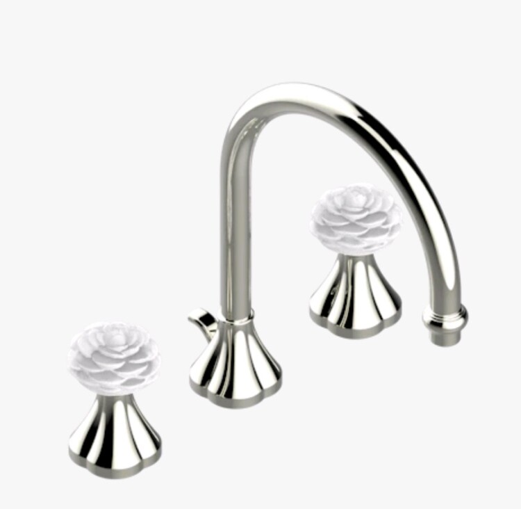 Смеситель для раковины THG Camélia Clear crystal, никель (U5L B01 151M)