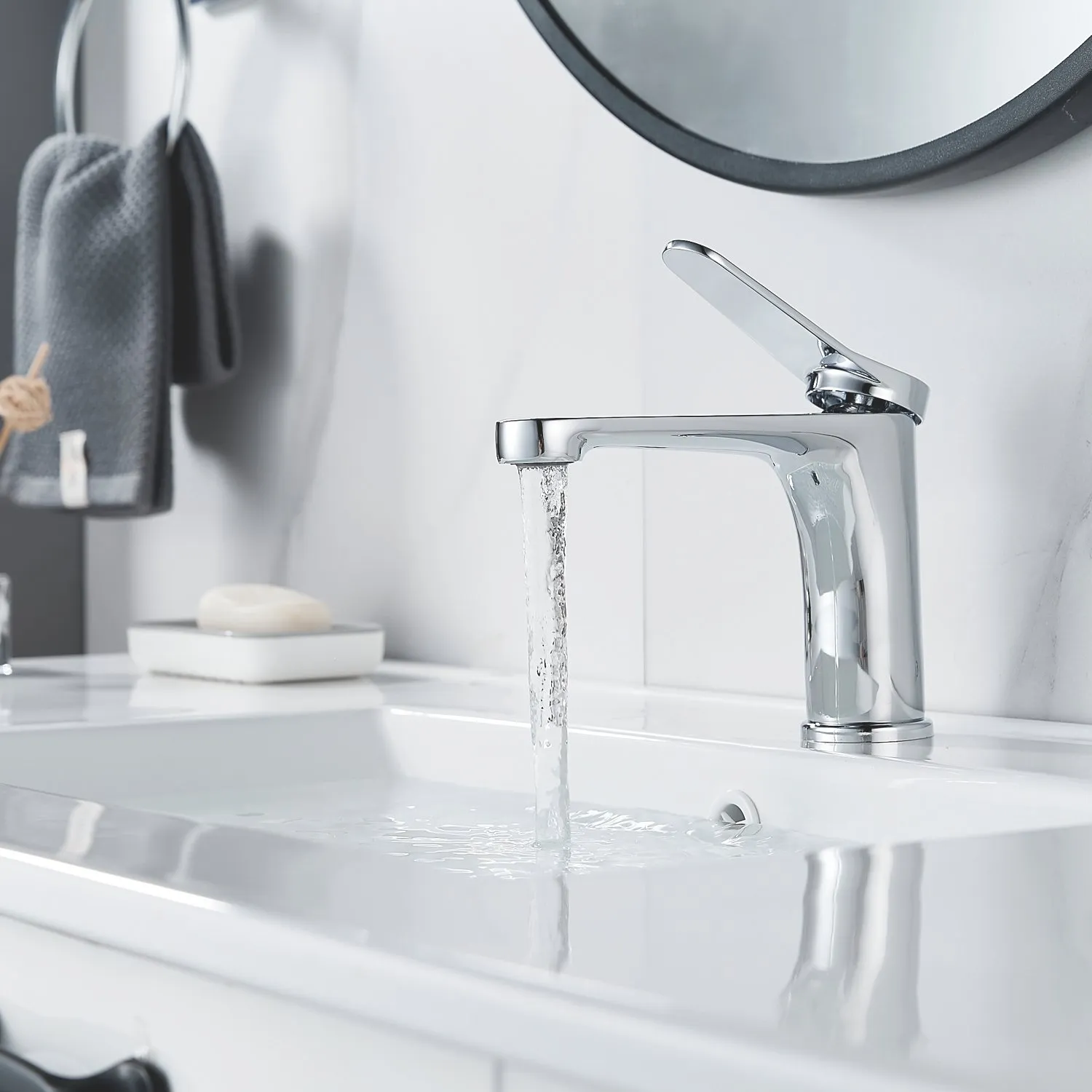 Смеситель для раковины Shevanik S6201, хром