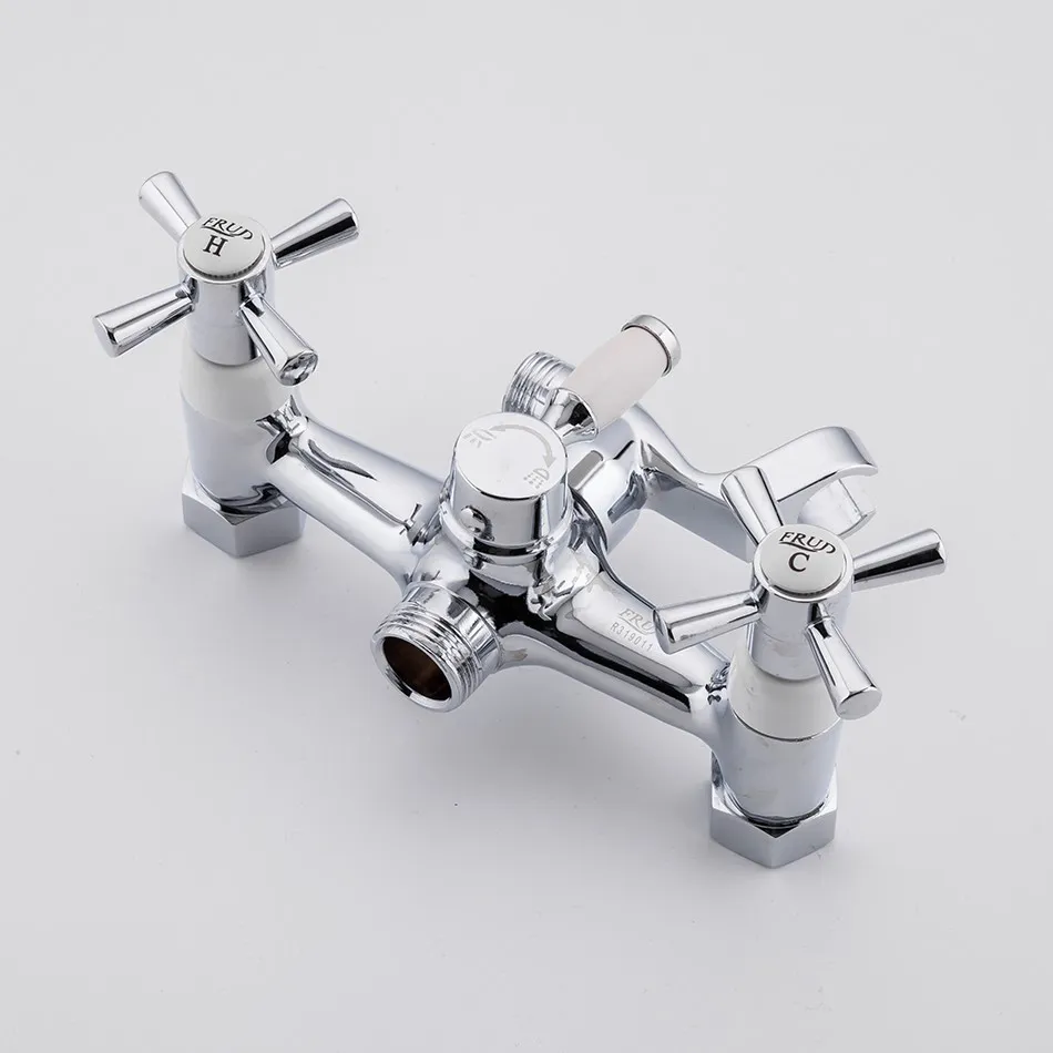 Смеситель для ванны FRUD R22118-7, хром;белый