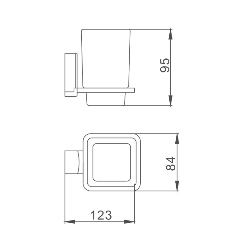 Стакан для ванной комнаты D-Lin D210330, хром