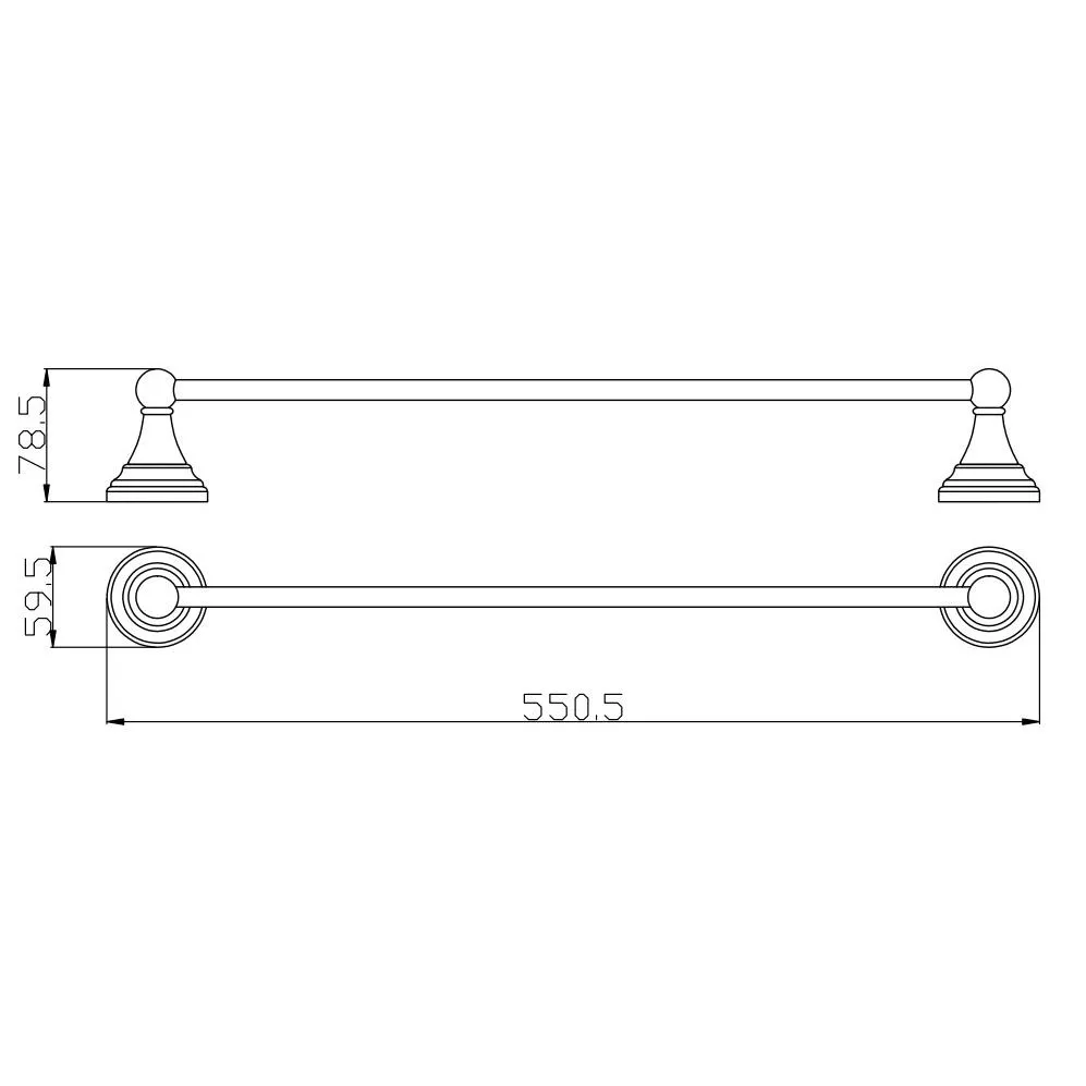 Полотенцедержатель Rav Slezak MORAVA MKA0701/55Z, золото
